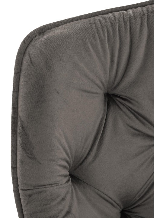 Lot de 2 chaises Tanna velours, anthracite