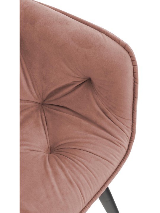 Lot de 2 chaises Tanna velours, rose