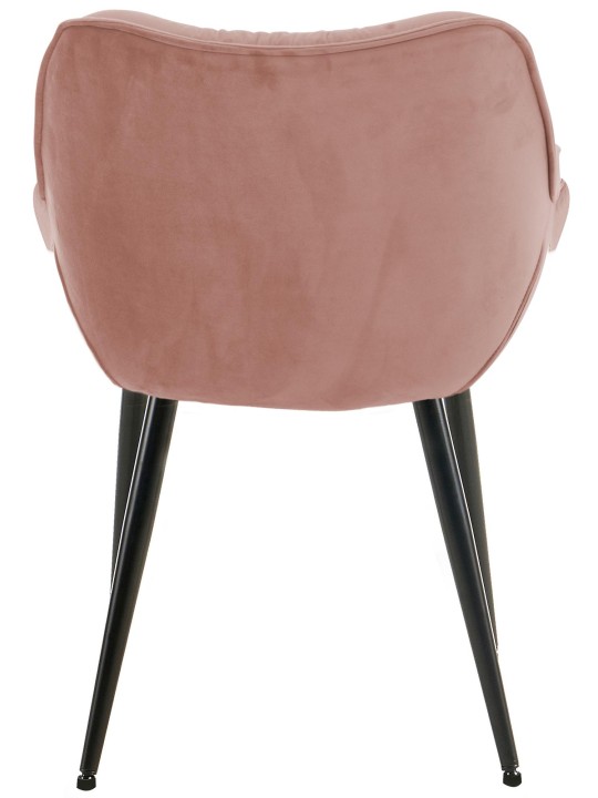 Lot de 2 chaises Tanna velours, rose
