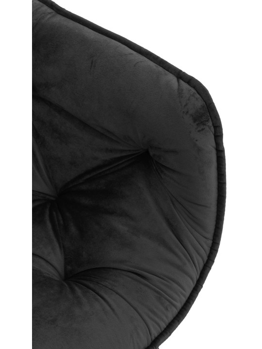 Lot de 4 chaises Tanna velours, noir Lot de 4 chaises Tanna velours, noir