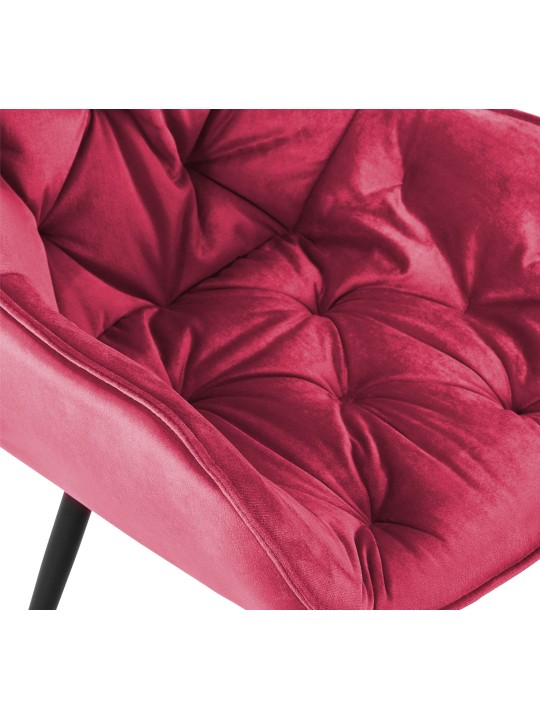 Lot de 4 chaises Tanna velours, rouge Lot de 4 chaises Tanna velours, rouge