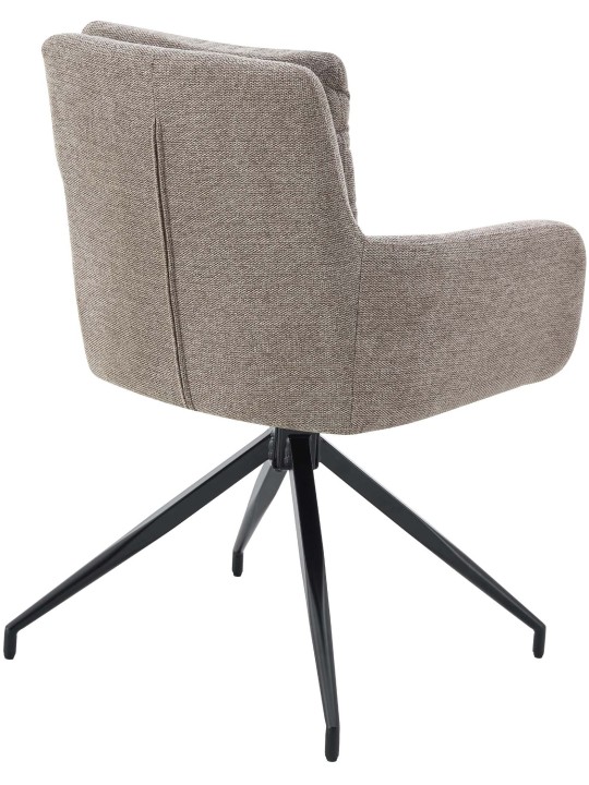 Lot de 2 chaises de salle à manger tissu Somers, taupe