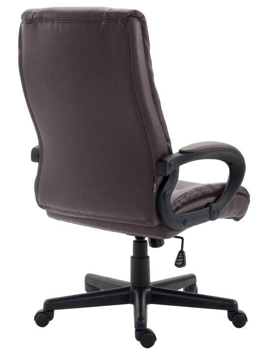Chaise de bureau XL Sparta simili cuir, brun