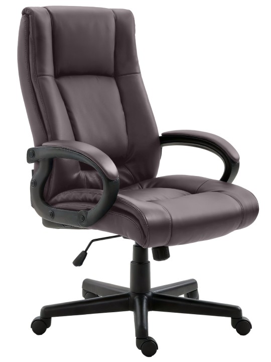 Chaise de bureau XL Sparta simili cuir, brun