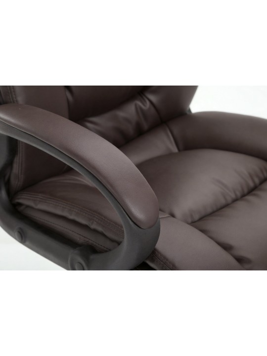 Chaise de bureau XL Sparta simili cuir, brun