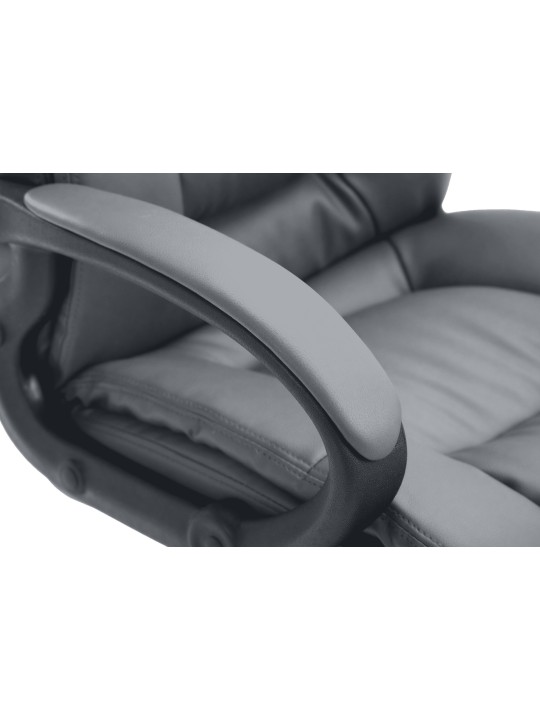 Chaise de bureau XL Sparta simili cuir, gris