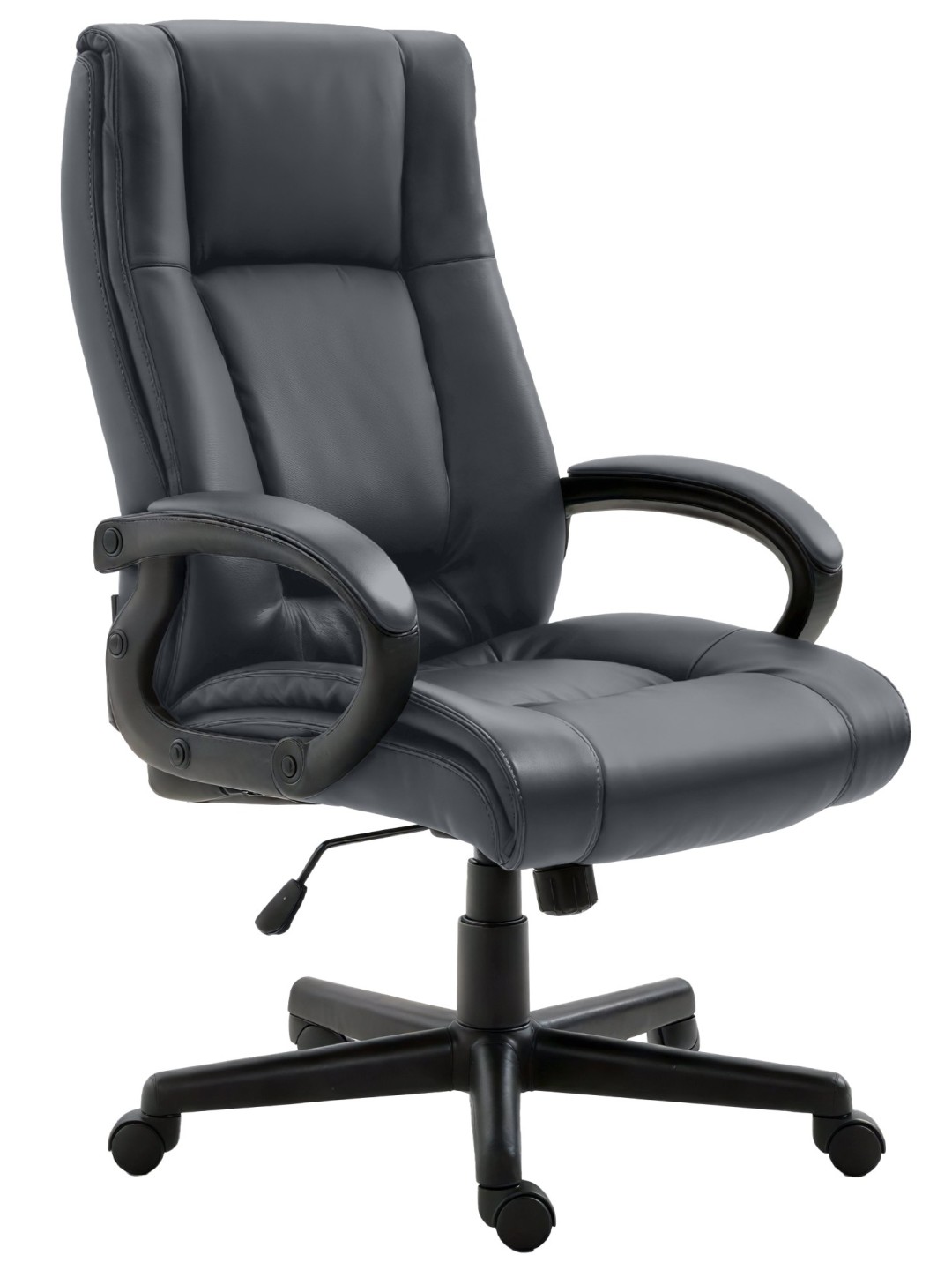 Chaise de bureau XL Sparta simili cuir, gris