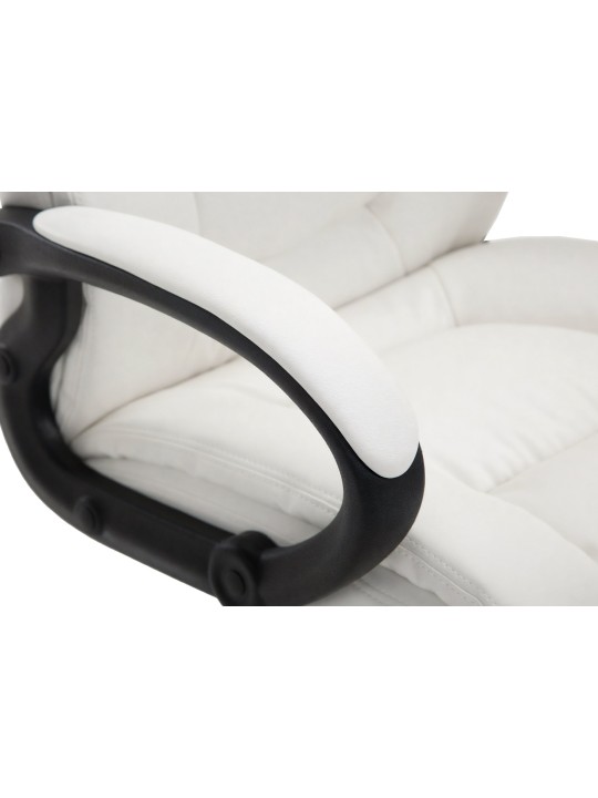 Chaise de bureau XL Sparta simili cuir, blanc