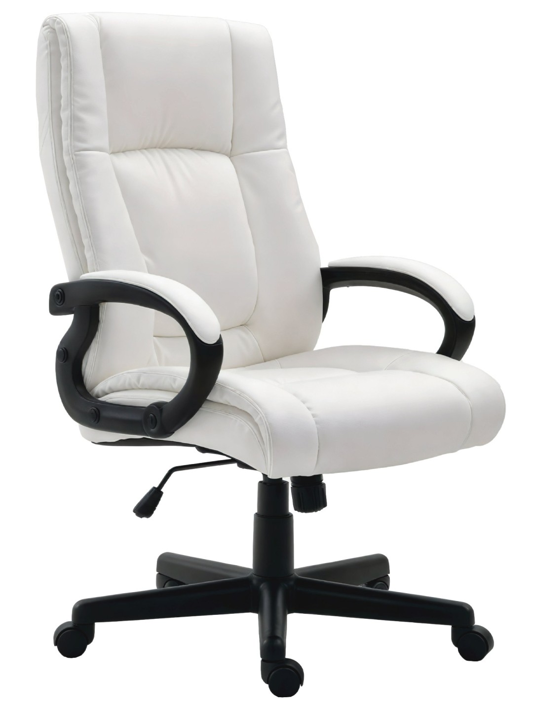 Chaise de bureau XL Sparta simili cuir, blanc