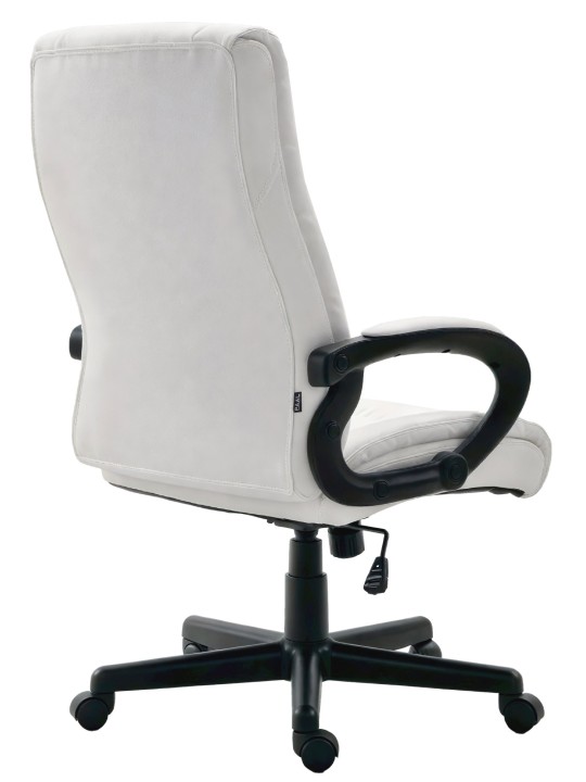 Chaise de bureau XL Sparta simili cuir, blanc