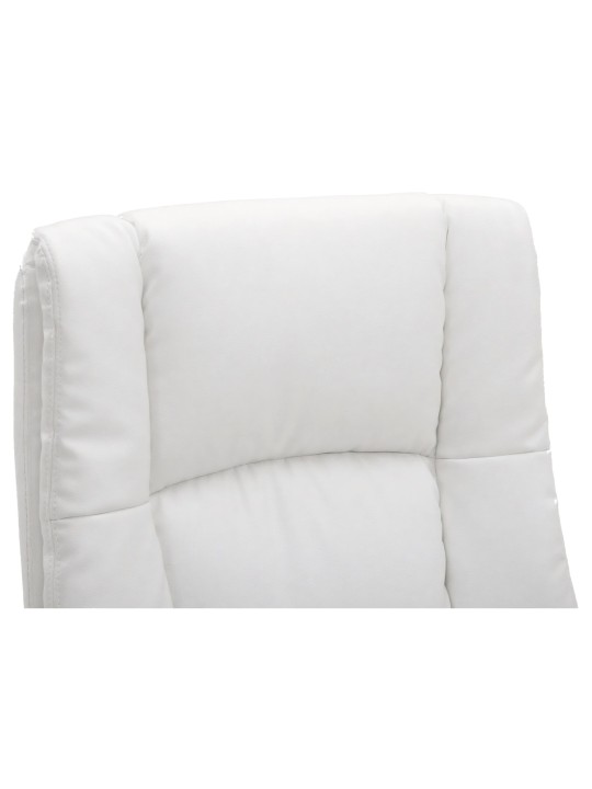 Chaise de bureau XL Sparta simili cuir, blanc