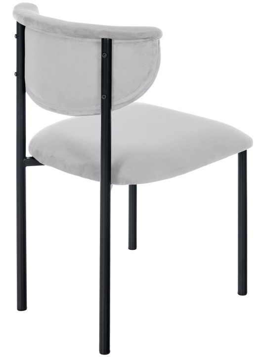 Lot de 2 chaises visiteurs Gambell velours, gris Lot de 2 chaises visiteurs Gambell velours, gris