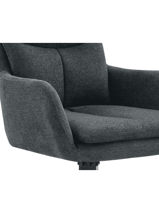 Chaise de salle à manger tissu Somers, gris foncé