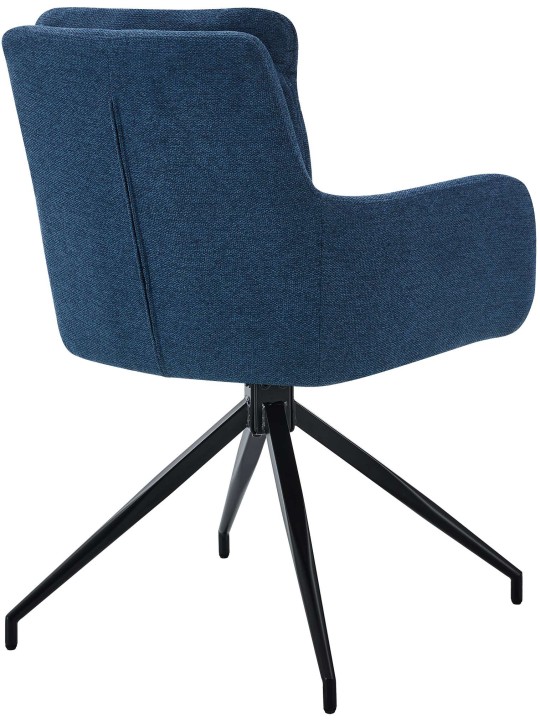 Lot de 2 chaises de salle à manger tissu Somers, bleu