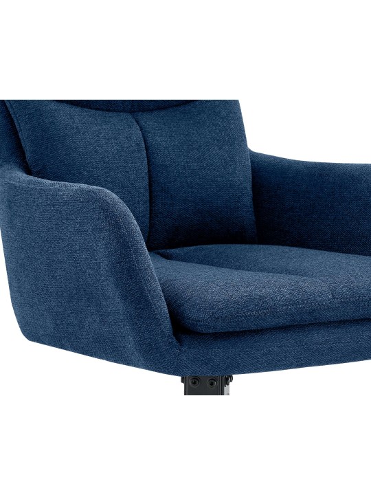 Lot de 2 chaises de salle à manger tissu Somers, bleu