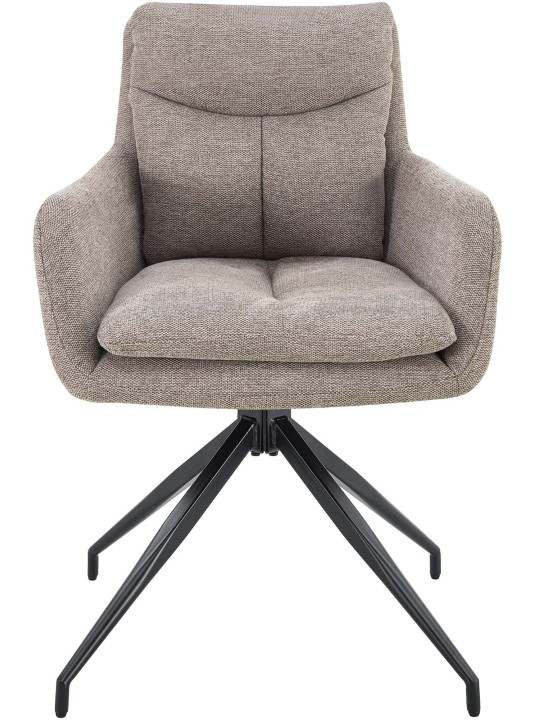 Lot de 2 chaises de salle à manger tissu Somers, taupe