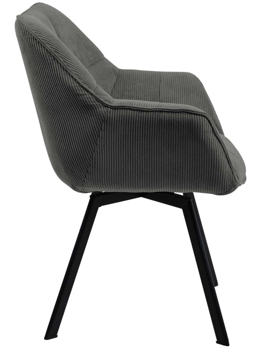 Chaise de salle à manger Jordi Cord, gris foncé Chaise de salle à manger Jordi Cord, gris foncé