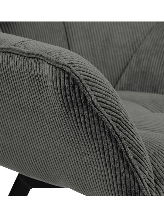 Chaise de salle à manger Jordi Cord, gris foncé Chaise de salle à manger Jordi Cord, gris foncé