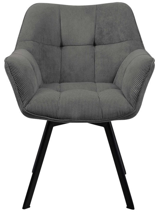 Chaise de salle à manger Jordi Cord, gris foncé Chaise de salle à manger Jordi Cord, gris foncé