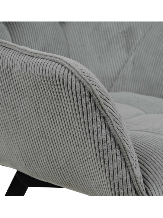 Chaise de salle à manger Jordi Cord, gris Chaise de salle à manger Jordi Cord, gris