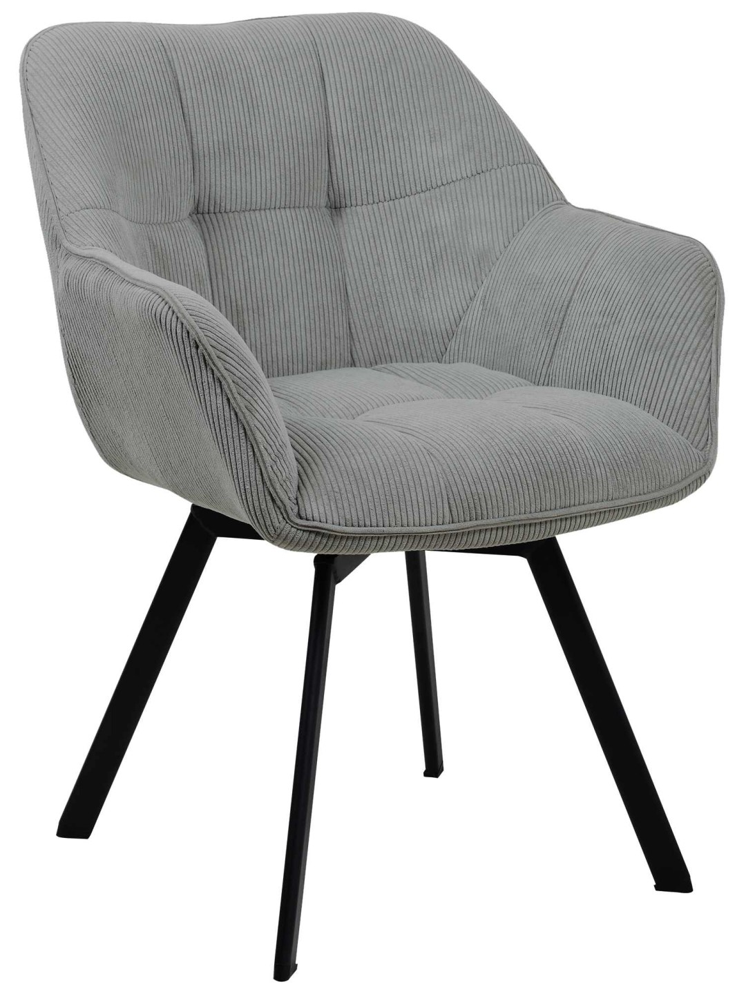 Chaise de salle à manger Jordi Cord, gris