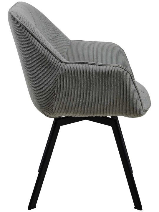 Chaise de salle à manger Jordi Cord, gris Chaise de salle à manger Jordi Cord, gris