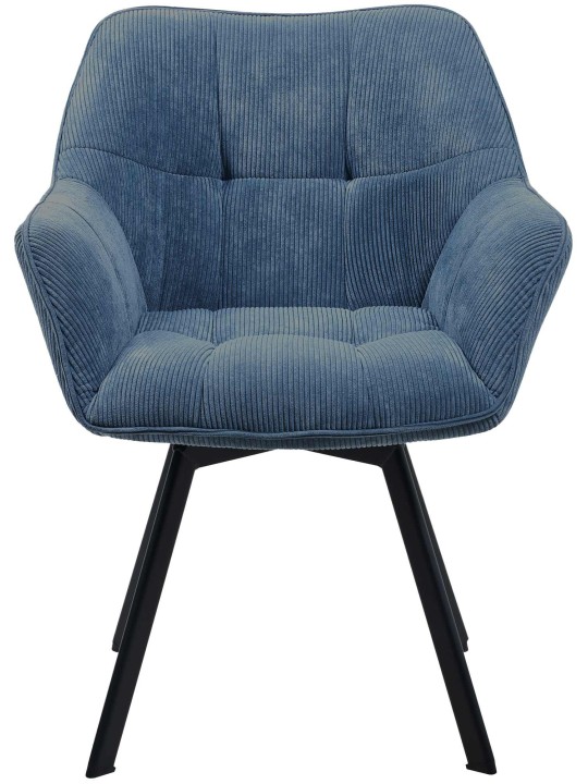 Chaise de salle à manger Jordi Cord, bleu Chaise de salle à manger Jordi Cord, bleu