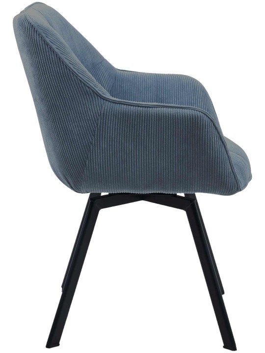 Chaise de salle à manger Jordi Cord, bleu Chaise de salle à manger Jordi Cord, bleu