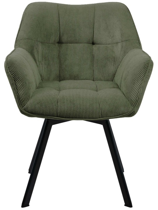 Chaise de salle à manger Jordi Cord, vert Chaise de salle à manger Jordi Cord, vert