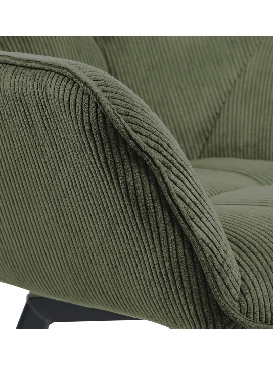 Chaise de salle à manger Jordi Cord, vert Chaise de salle à manger Jordi Cord, vert