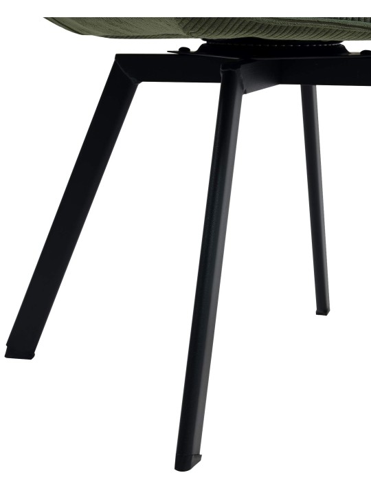 Chaise de salle à manger Jordi Cord, vert Chaise de salle à manger Jordi Cord, vert