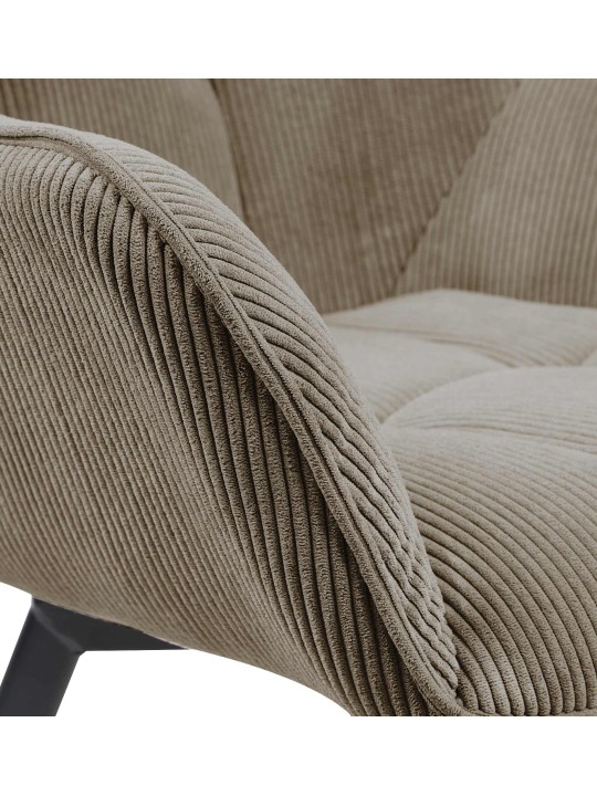 Chaise de salle à manger Jordi Cord, brun Chaise de salle à manger Jordi Cord, brun