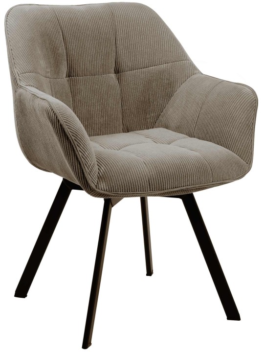 Chaise de salle à manger Jordi Cord, brun Chaise de salle à manger Jordi Cord, brun