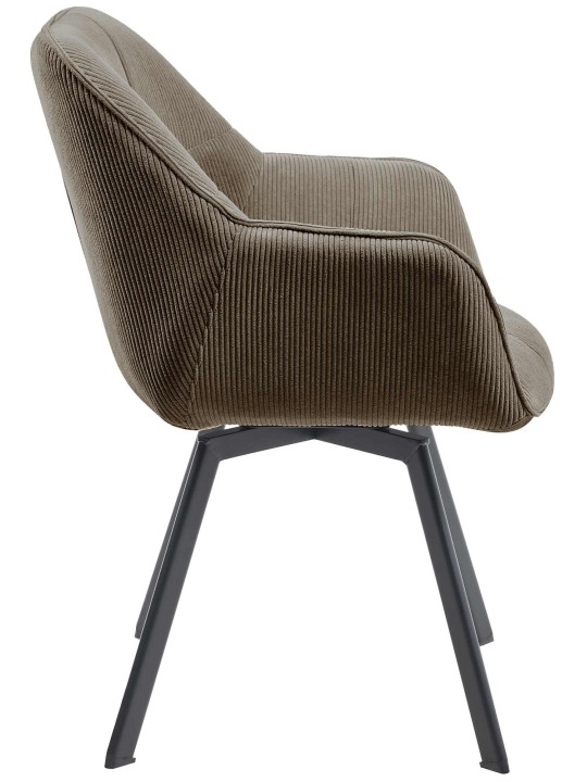 Chaise de salle à manger Jordi Cord, brun Chaise de salle à manger Jordi Cord, brun