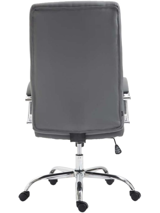 Chaise de bureau Valais simili cuir, gris