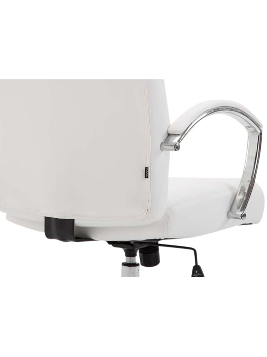 Chaise de bureau Valais simili cuir, blanc