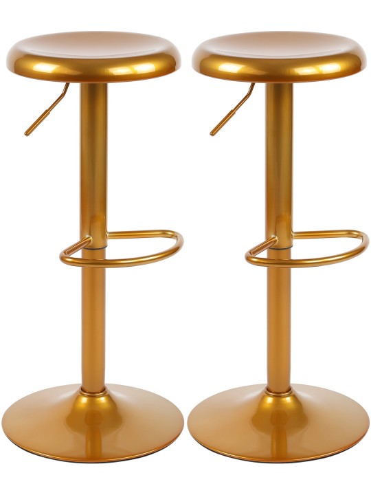 Lot de 2 tabourets de bar Williston, or Lot de 2 tabourets de bar Williston, or