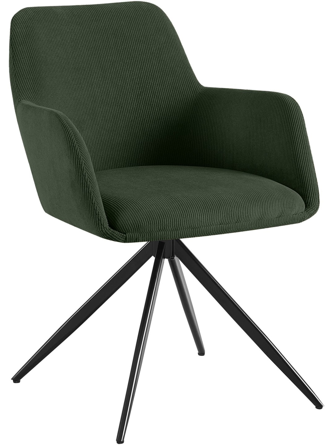Chaise de salle à manger Olema Cord, vert