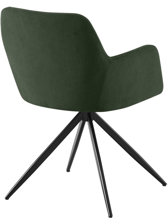 Chaise de salle à manger Olema Cord, vert