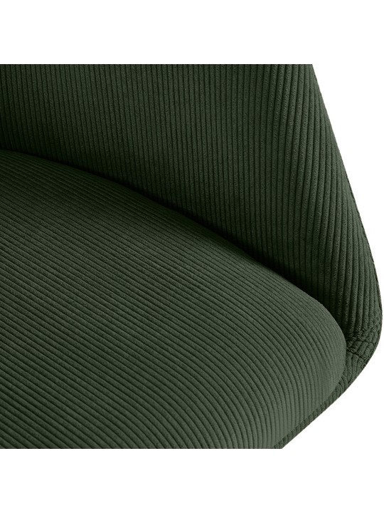 Chaise de salle à manger Olema Cord, vert