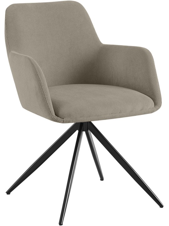 Chaise de salle à manger Olema Cord, taupe Chaise de salle à manger Olema Cord, taupe