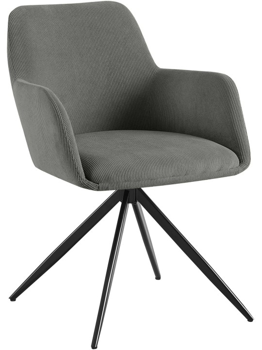 Chaise de salle à manger Olema Cord, gris Chaise de salle à manger Olema Cord, gris