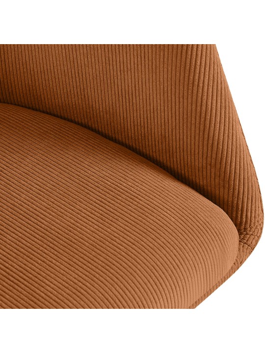 Chaise de salle à manger Olema Cord, orange