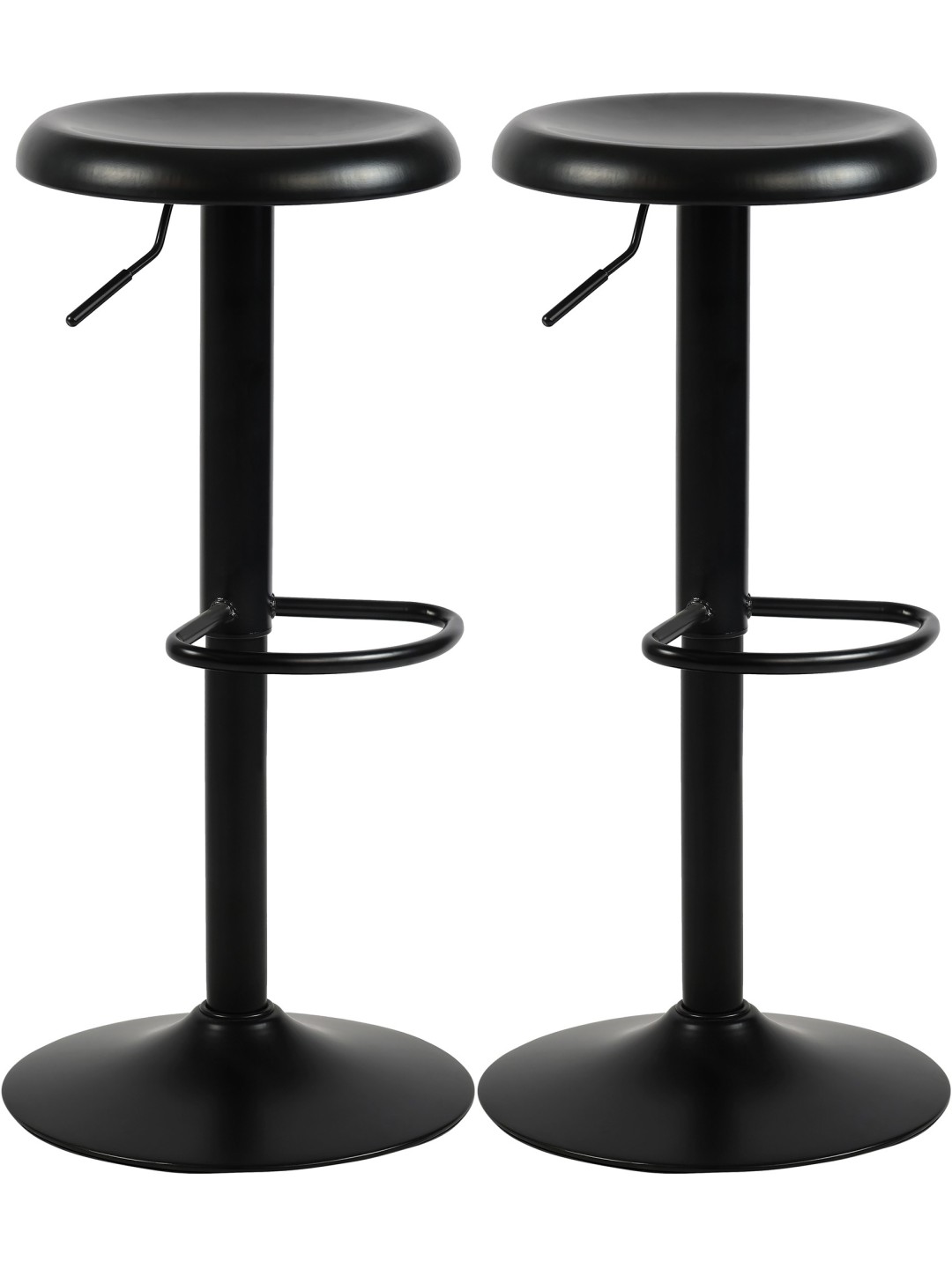 Lot de 2 tabourets de bar Williston, noir