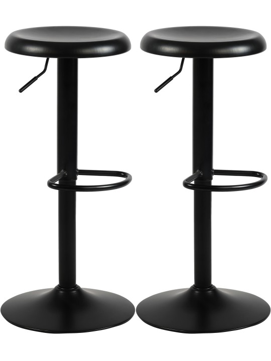 Lot de 2 tabourets de bar Williston, noir