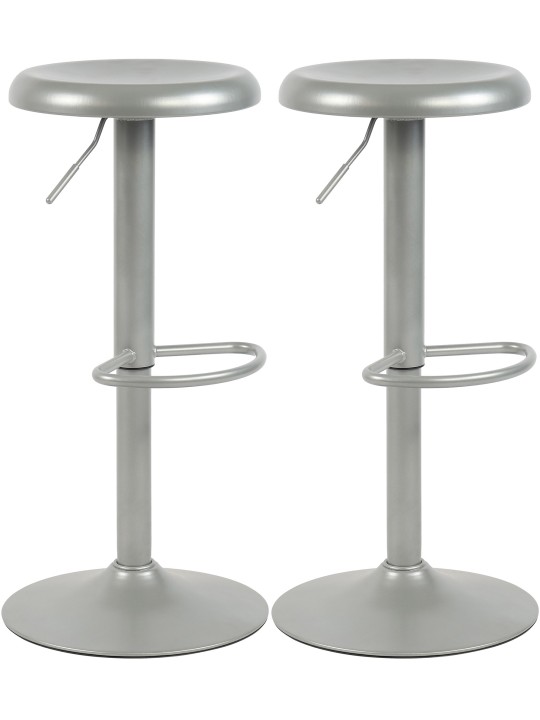 Lot de 2 tabourets de bar Williston, argent Lot de 2 tabourets de bar Williston, argent