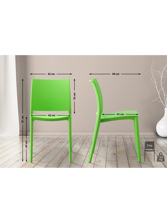 Lot de 2 chaises Meton, vert