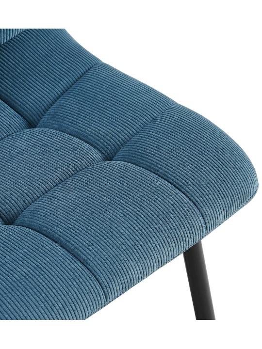 Lot de 2 chaises de salle à manger Tilde Cord, bleu Lot de 2 chaises de salle à manger Tilde Cord, bleu