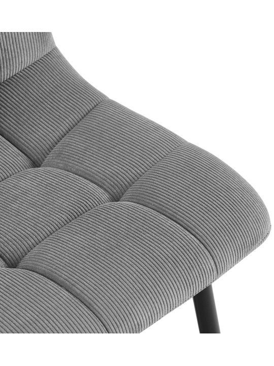 Lot de 4 chaises de salle à manger Tilde Cord, gris