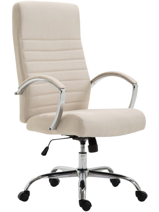 Chaise de bureau tissu Valais, crème